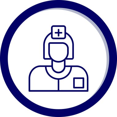 Doktor. Web simgesi basit illüstrasyon