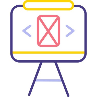 Tarayıcı. Web simgesi basit illüstrasyon