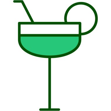 kokteyl içki simgesi. vektör çizim