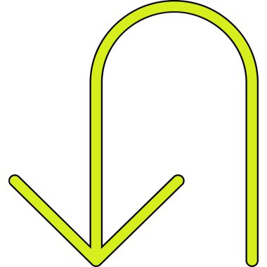 Yeşil ve sarı çizgi film okunun vektör çizimi