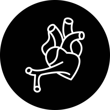 Kalp ikonu vektör illüstrasyonu