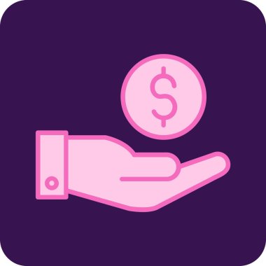 Elinde bozuk para olan bir el.