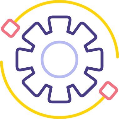 Teçhizat Web simgesi basit illüstrasyon