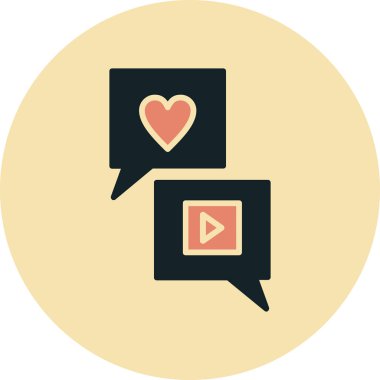 Aşk ileti vektör simgesi