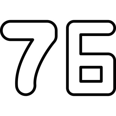 7 numaralı simge, vektör tasarımı