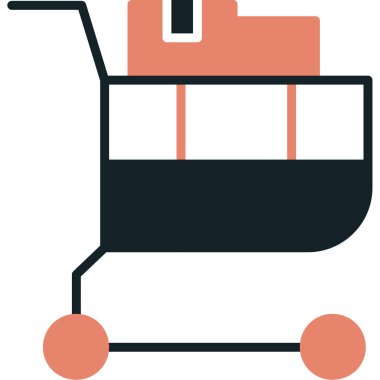 dağıtım simgesi. Web için lojistik vektör simgelerinin düz çizimi