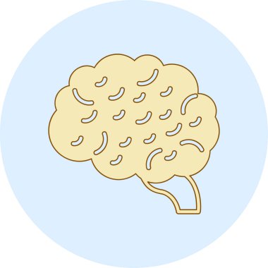 beyin ikonu vektör illüstrasyonu