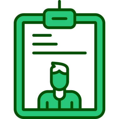 Kimlik kartı. Basit resimleme