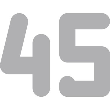 Bir 5 4 sayı simgesinin vektör illüstrasyonu