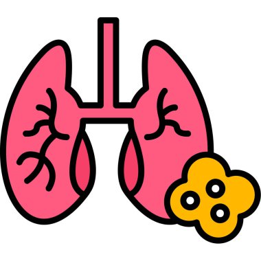 Akciğer ikonu vektörü. Taslak vektör simgesi. izole edilmiş sınır sembolü çizimi