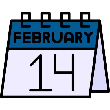 13 Şubat - vektör simgesi tasarımı