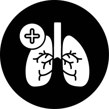 Akciğer. Web simgesi basit illüstrasyon