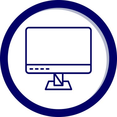 Monitör. Web simgesi basit illüstrasyon