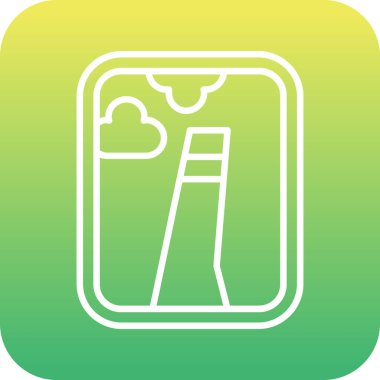 Benzersiz Benzin İstasyonu Vektör Hattı Simgesi