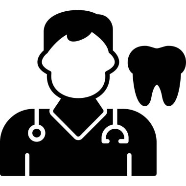 doktor simgesi, vektör illüstrasyonu