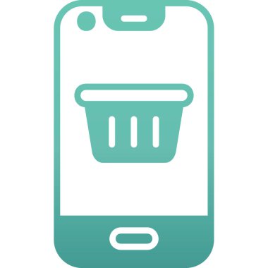 Sepet cep telefonu simgesi - taslak biçimi