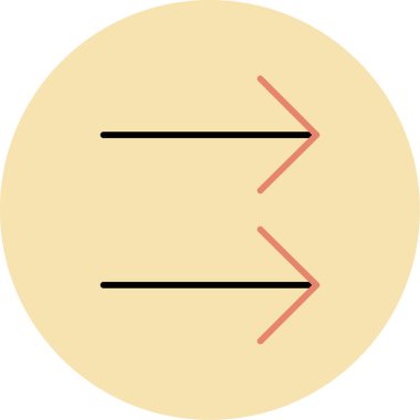 Oklar düz biçim simgesi