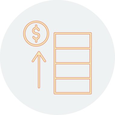 Dolar işareti vektör simgesi modern basit illüstrasyon