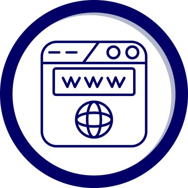 Tarayıcı. Web simgesi basit illüstrasyon