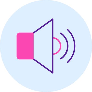 Konuşmacı. Web simgesi basit illüstrasyon