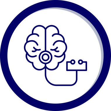 beyin ikonu vektör illüstrasyonu