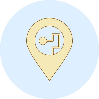 Harita konumu. Basit illüstrasyon