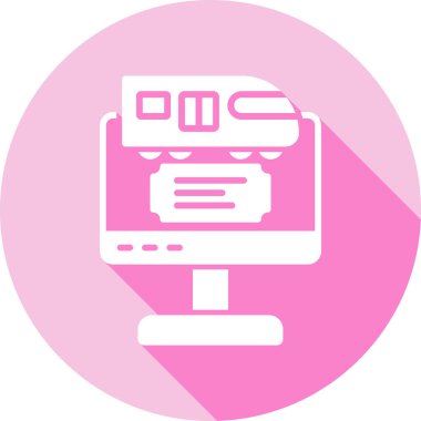 Modern bilgisayarın vektör illüstrasyonu