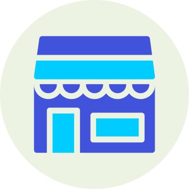 Mağaza. Web simgesi basit illüstrasyon