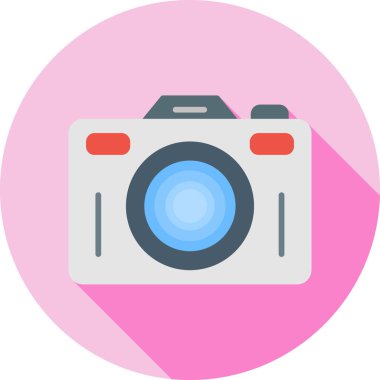 Kamera. Web simgesi basit illüstrasyon