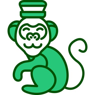 maymun ağ simgesi, vektör illüstrasyonu