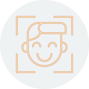 Beyaz arka planda gülümseyen bir adamın vektör çizimi