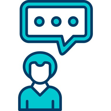 Konuş. Web simgesi basit illüstrasyon