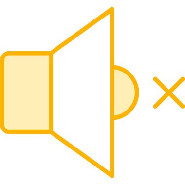 Hoparlör ses hoparlörü simgesi ana hatlar biçiminde