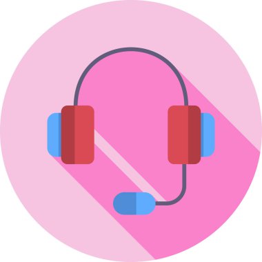 Kulaklık. Web simgesi basit illüstrasyon