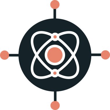 atom simgesi vektör illüstrasyonu