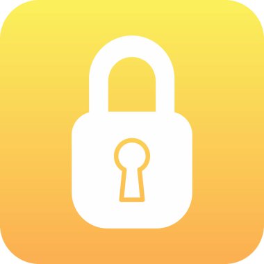 kilit web simgesi, vektör çizim