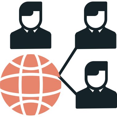 ağ bağlantısı küresel iletişim simgesi doldurulmuş dış hat biçimi