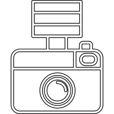 Kamera fotoğrafçılığı izole edilmiş vektör simgesi kolayca değiştirilebilir ya da düzenlenebilir
