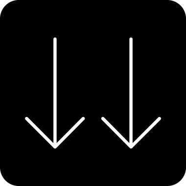 yön ok simgesi, siyah arkaplan, siyah biçim, vektör illüstrasyonu