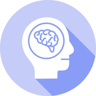 İnsan beyin simgesinin vektör illüstrasyonu