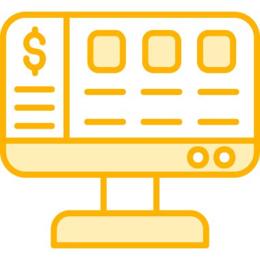 Bankacılık işletme finans simgesi Doldurulmuş dış hat biçimi