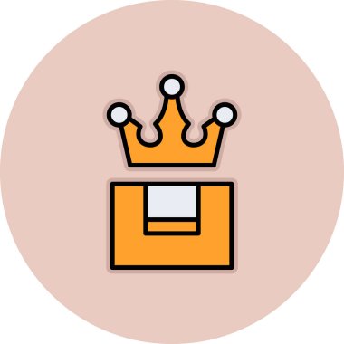 taç simgesi vektör illüstrasyonu