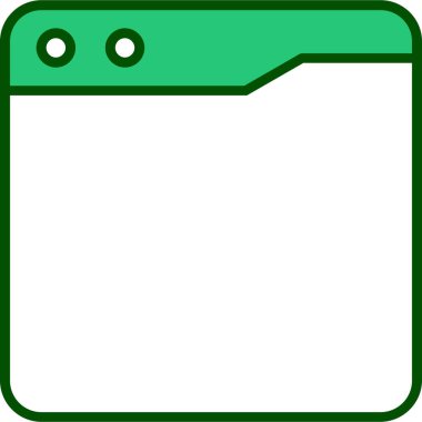 Yeşil ve beyaz simgenin vektör illüstrasyonu