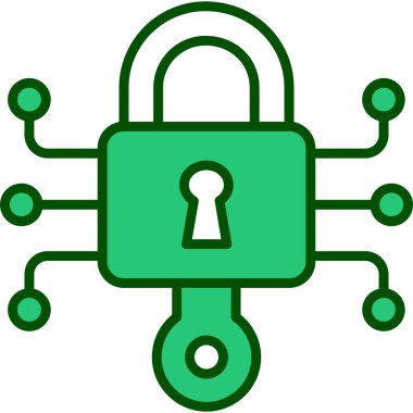 Kilit. Web simgesi basit illüstrasyon