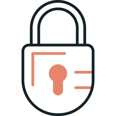 güvenli vektör çizgisi simgesi