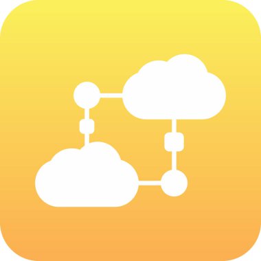 bulut hesaplama simgesi, vektör illüstrasyonu