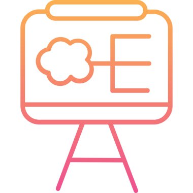 Bulut. Web simgesi basit illüstrasyon