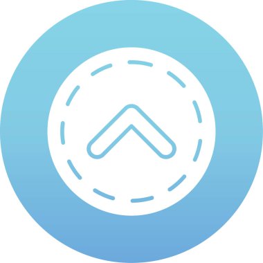 Mavi düğmenin simge vektör illüstrasyonu