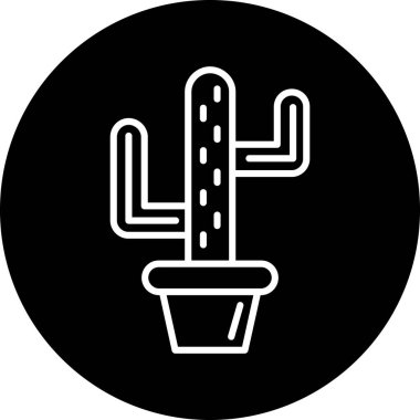 Kaktüs Simgesi, vektör illüstrasyonu