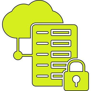 Sunucu bulut depolama simgesi - taslak biçimi